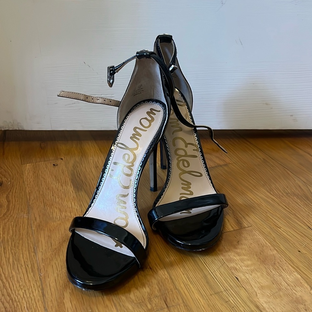 Sam Edelman Heels- Black Shiney Leather